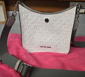 Michael Kors Gray Logo Crossbody with Gray Strap